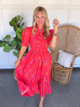 Load image into Gallery viewer, Abigail Red Mix Dress