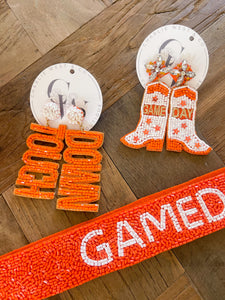 Orange Game Day Earrings