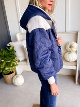 Load image into Gallery viewer, Lindsey Navy Puff Jacket