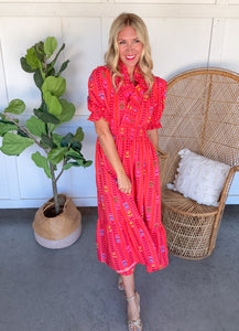 Abigail Red Mix Dress