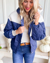 Load image into Gallery viewer, Lindsey Navy Puff Jacket