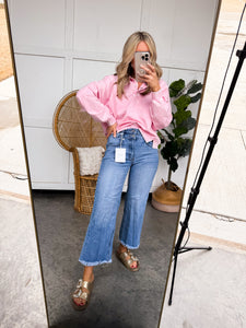 Abby Half Snap Long Sleeve Knit Top