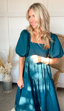 Load image into Gallery viewer, Teal Tiered Fall Dress