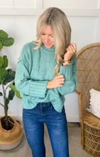 Load image into Gallery viewer, Teal High Collar Sweater