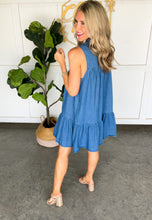 Load image into Gallery viewer, Denim Bow Dress