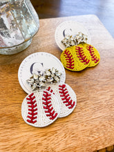 Load image into Gallery viewer, Baseball Softball Felt-back Earrings