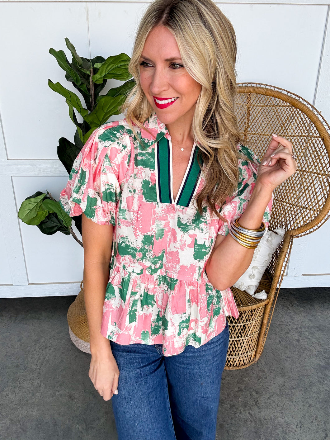 Abigail Floral Peplum Top