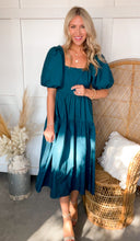 Load image into Gallery viewer, Teal Tiered Fall Dress