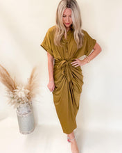 Load image into Gallery viewer, Stuart Front Tie Satin Dress