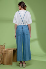 Load image into Gallery viewer, Wide Leg Chambray Overalls