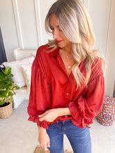 Load image into Gallery viewer, Satin Collared Button Down