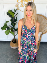 Load image into Gallery viewer, Betty Navy Floral Maxi Dress