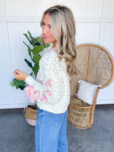 Load image into Gallery viewer, Pretty in Pink Ribbon Cardigan