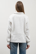 Load image into Gallery viewer, Heather Grey Half Zip Pullover