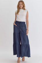 Load image into Gallery viewer, Navy Tiered Pants