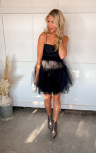 Load image into Gallery viewer, Beba Black Tulle Dress