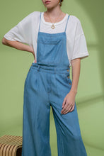 Load image into Gallery viewer, Wide Leg Chambray Overalls