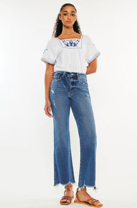 KanCan High Rise Slim Wide Leg Denim