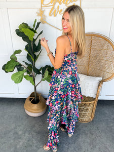 Betty Navy Floral Maxi Dress