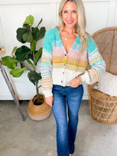 Load image into Gallery viewer, Rainbow Knit Cardigan