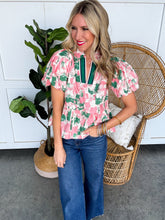 Load image into Gallery viewer, Abigail Floral Peplum Top