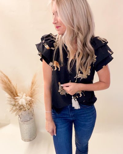 THML Cheetah Print Top