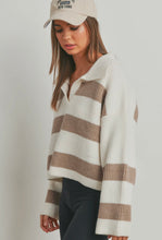 Load image into Gallery viewer, MJ Stripe Collared Sweater