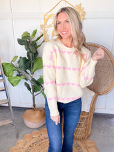 Load image into Gallery viewer, Pink Hearts Sweater