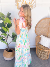 Load image into Gallery viewer, Spring Floral Maxi Tie Dress