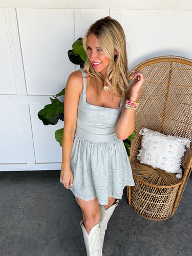 Sky Baby Blue Mini Dress