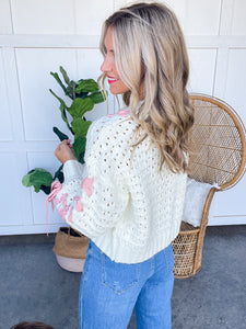 Pretty in Pink Ribbon Cardigan