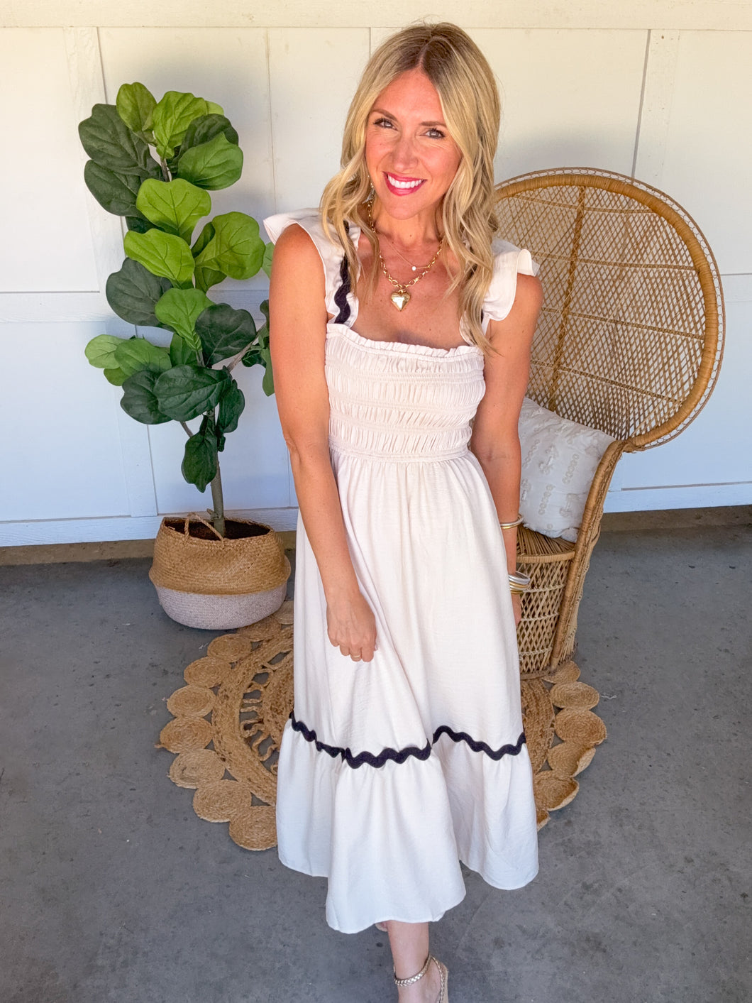 Sawyer RicRac Midi Dress