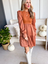 Load image into Gallery viewer, Copper Contrast Dress
