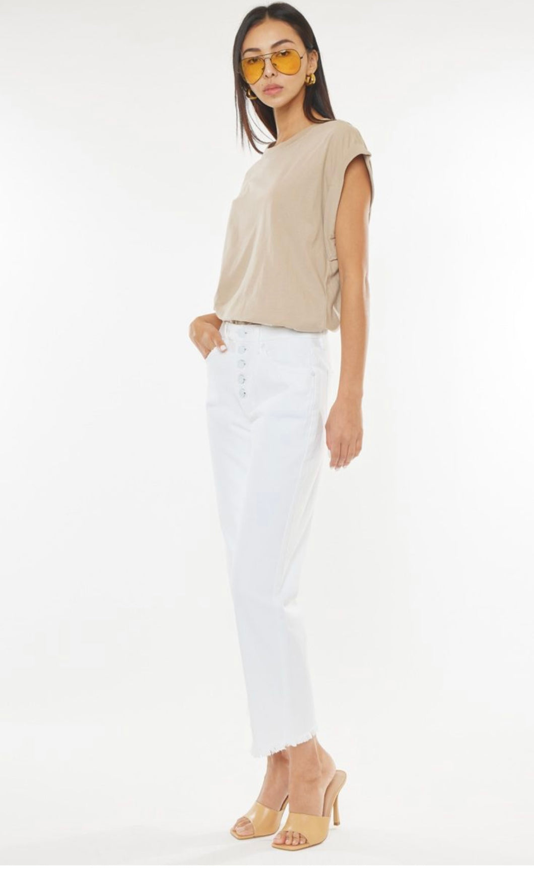 White Straight Leg Denim