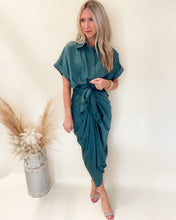 Load image into Gallery viewer, Stuart Front Tie Satin Dress