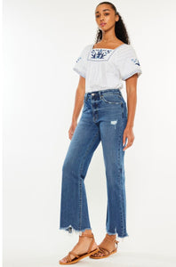 KanCan High Rise Slim Wide Leg Denim