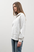 Load image into Gallery viewer, Heather Grey Half Zip Pullover