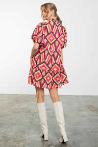 Hillary Print THML Dress