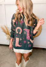 Load image into Gallery viewer, Showed up in Boots Sweater