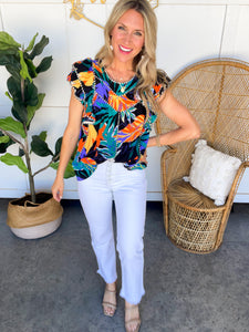 Shelby Black Floral Top