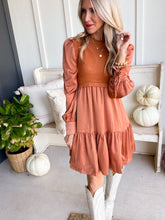 Load image into Gallery viewer, Copper Contrast Dress