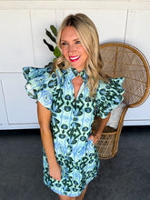 Load image into Gallery viewer, THML Mint Ruffle Sleeve Dress