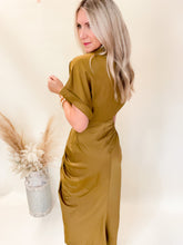 Load image into Gallery viewer, Stuart Front Tie Satin Dress
