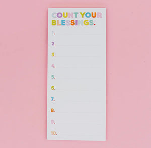 Count Your Blessings Blessings Notepad