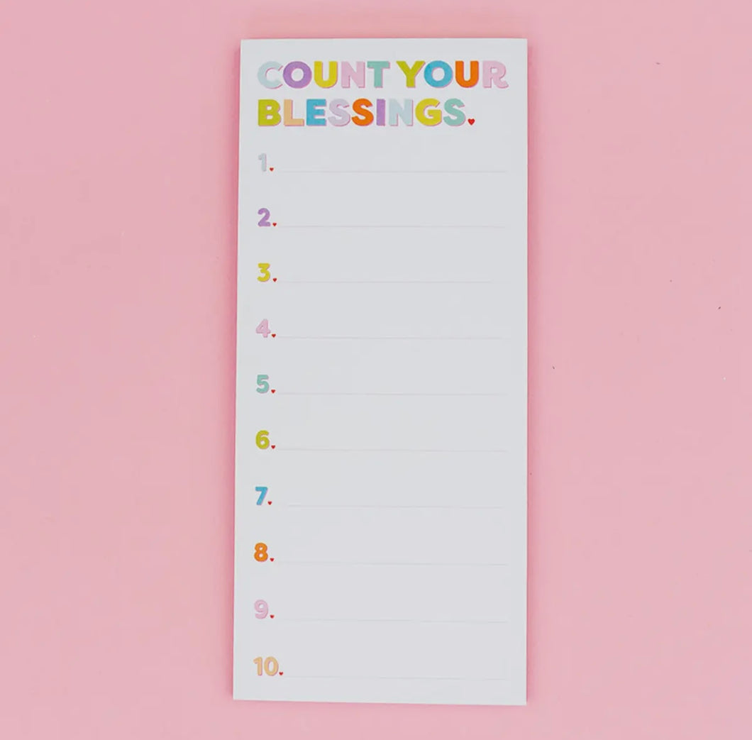 Count Your Blessings Blessings Notepad
