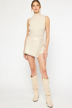 Load image into Gallery viewer, Faux Leather Wrap Studded Skort