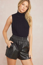 Load image into Gallery viewer, Faux Leather Black Shorts