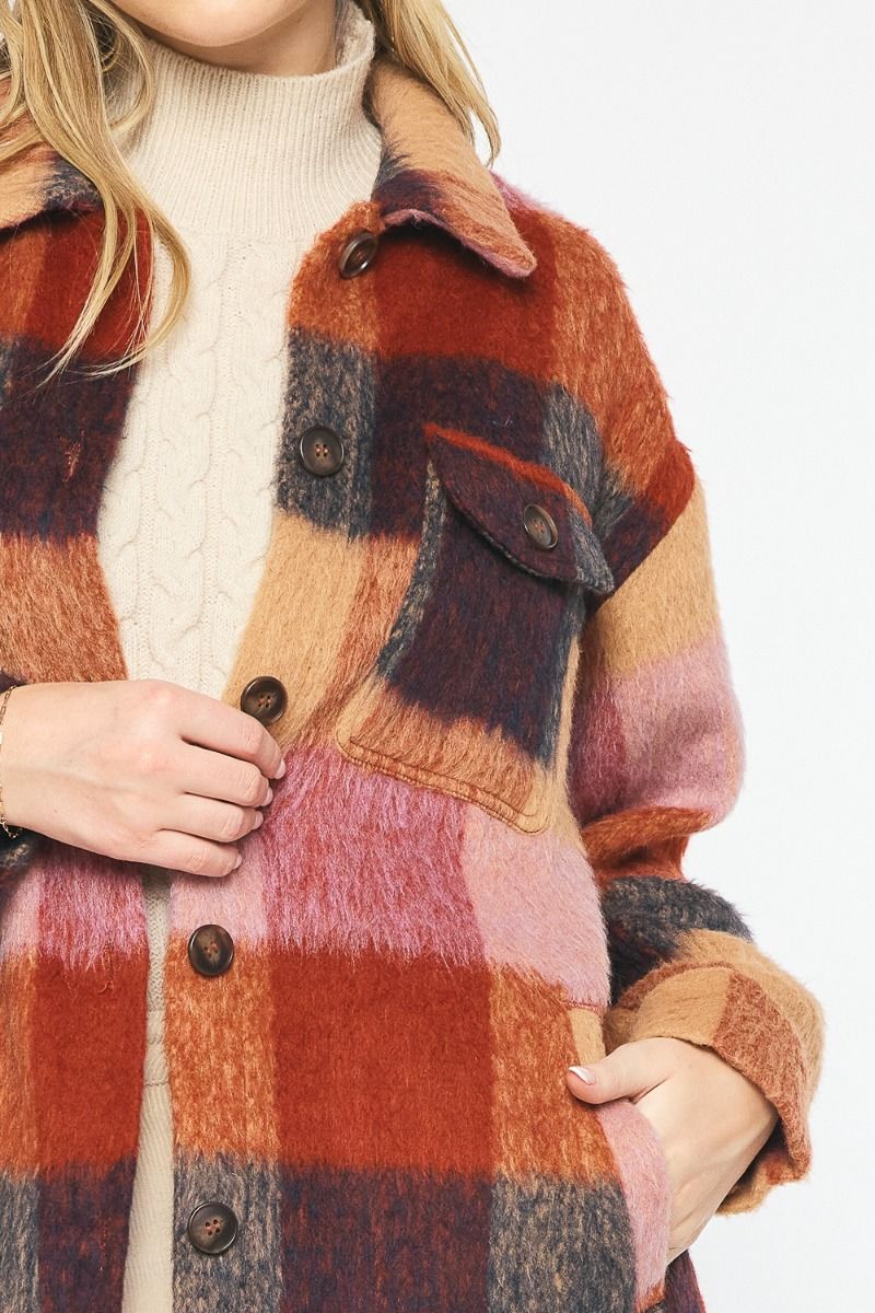 Brick Button Up Shacket
