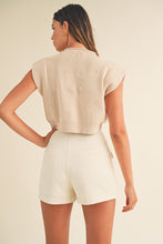 Load image into Gallery viewer, Light Taupe Embellished Pearl Top