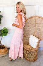 Load image into Gallery viewer, Sydney Pink Ruffled Jumpsuit